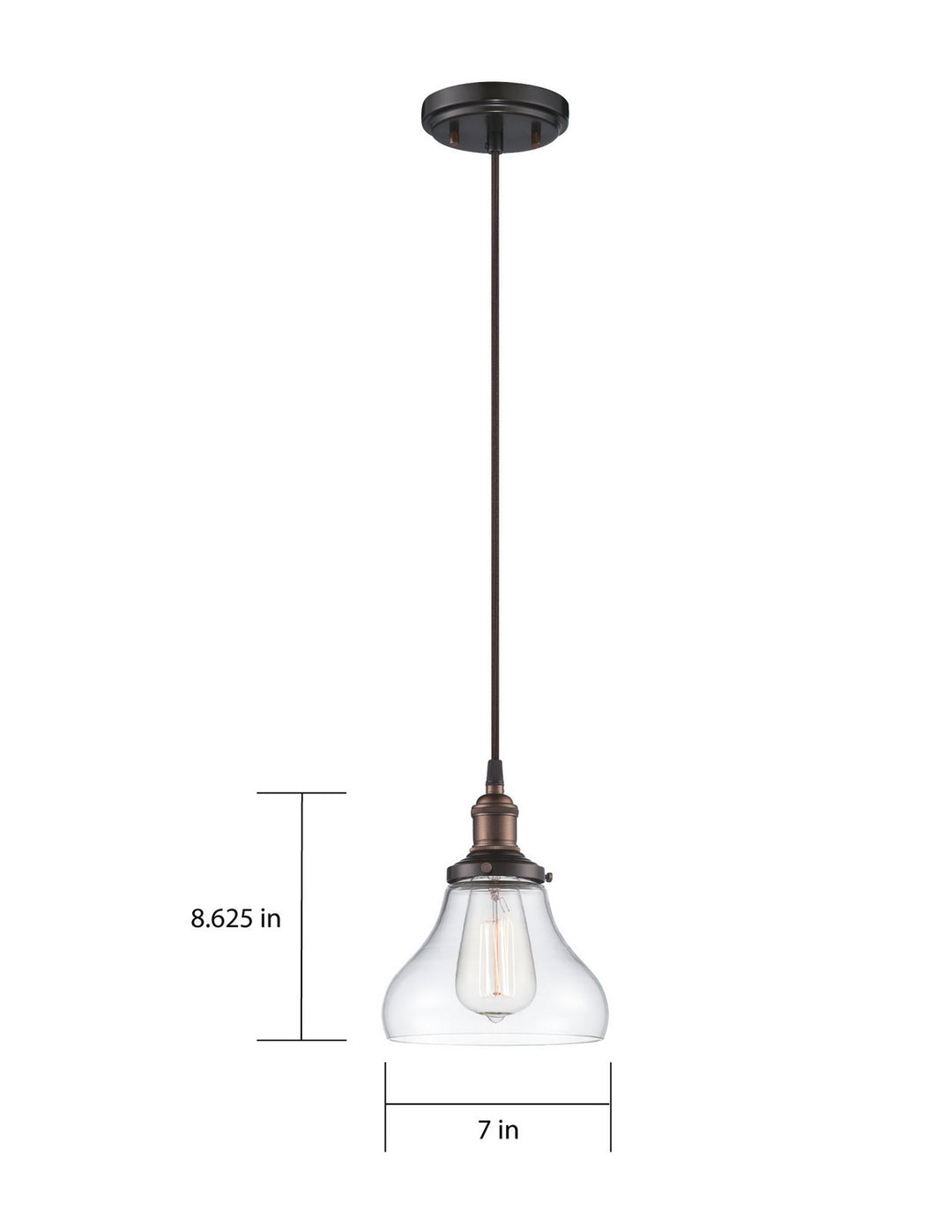 Nuvo Vintage 60-5503 Pendant Light - Rustic Bronze