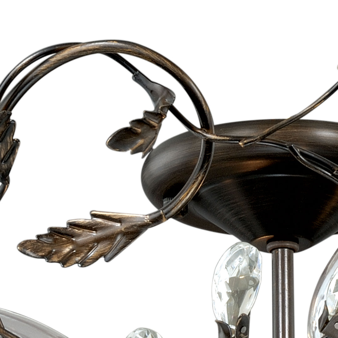 Vaxcel Jardin C0023 Ceiling Light - Architectural Bronze and Gold Accents