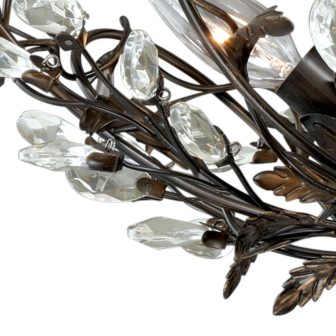 Vaxcel Jardin C0023 Ceiling Light - Architectural Bronze and Gold Accents
