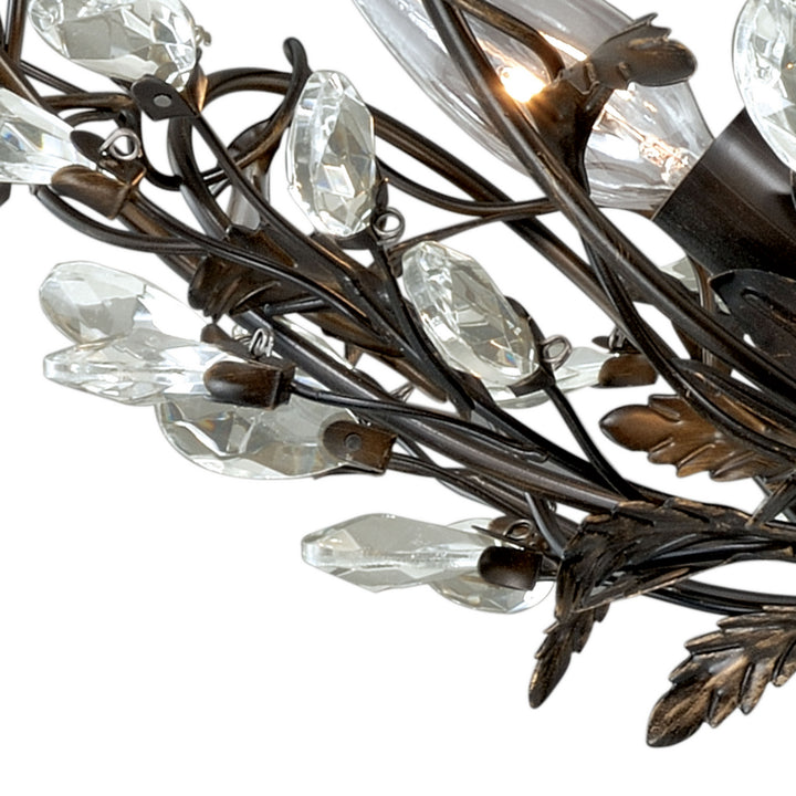 Vaxcel Jardin C0023 Ceiling Light - Architectural Bronze and Gold Accents