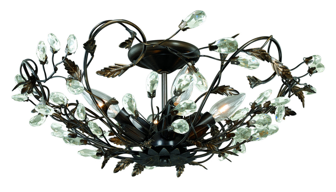 Vaxcel Jardin C0023 Ceiling Light - Architectural Bronze and Gold Accents
