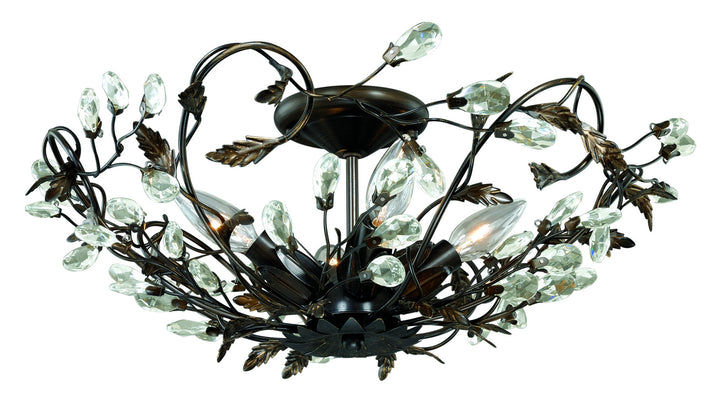 Vaxcel Jardin C0023 Ceiling Light - Architectural Bronze and Gold Accents