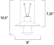 Maxim Lighting 54360CLABZ  Civic Outdoor Architectural Bronze