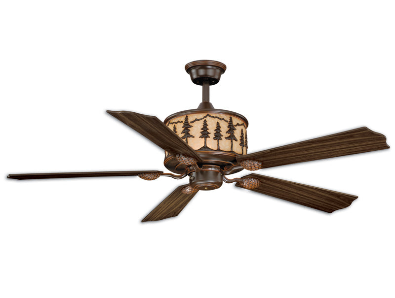 Vaxcel Yosemite F0011 Ceiling Fan - Burnished Bronze, Rosewood-Dark Walnut/