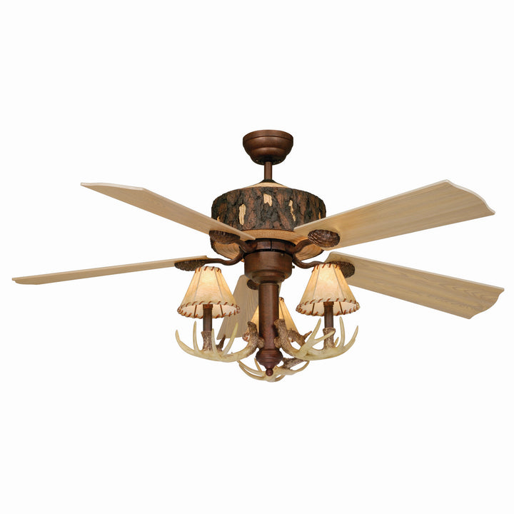 Vaxcel Log Cabin FN52265WP Ceiling Fan - Weathered Patina, Washed Oak-Pine/