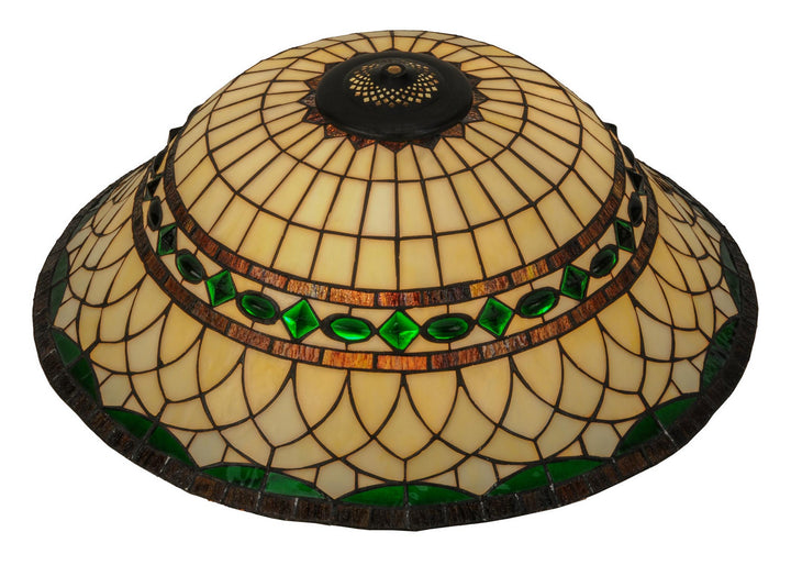 Meyda Tiffany Lighting 29628 Tiffany Roman Shade Lamp Shade Bronze / Dark