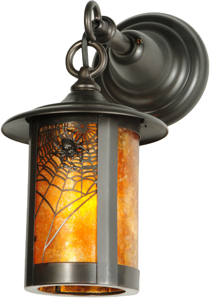 Meyda Tiffany Lighting 34023 Fulton One Light Wall Sconce Outdoor Bronze / Dark