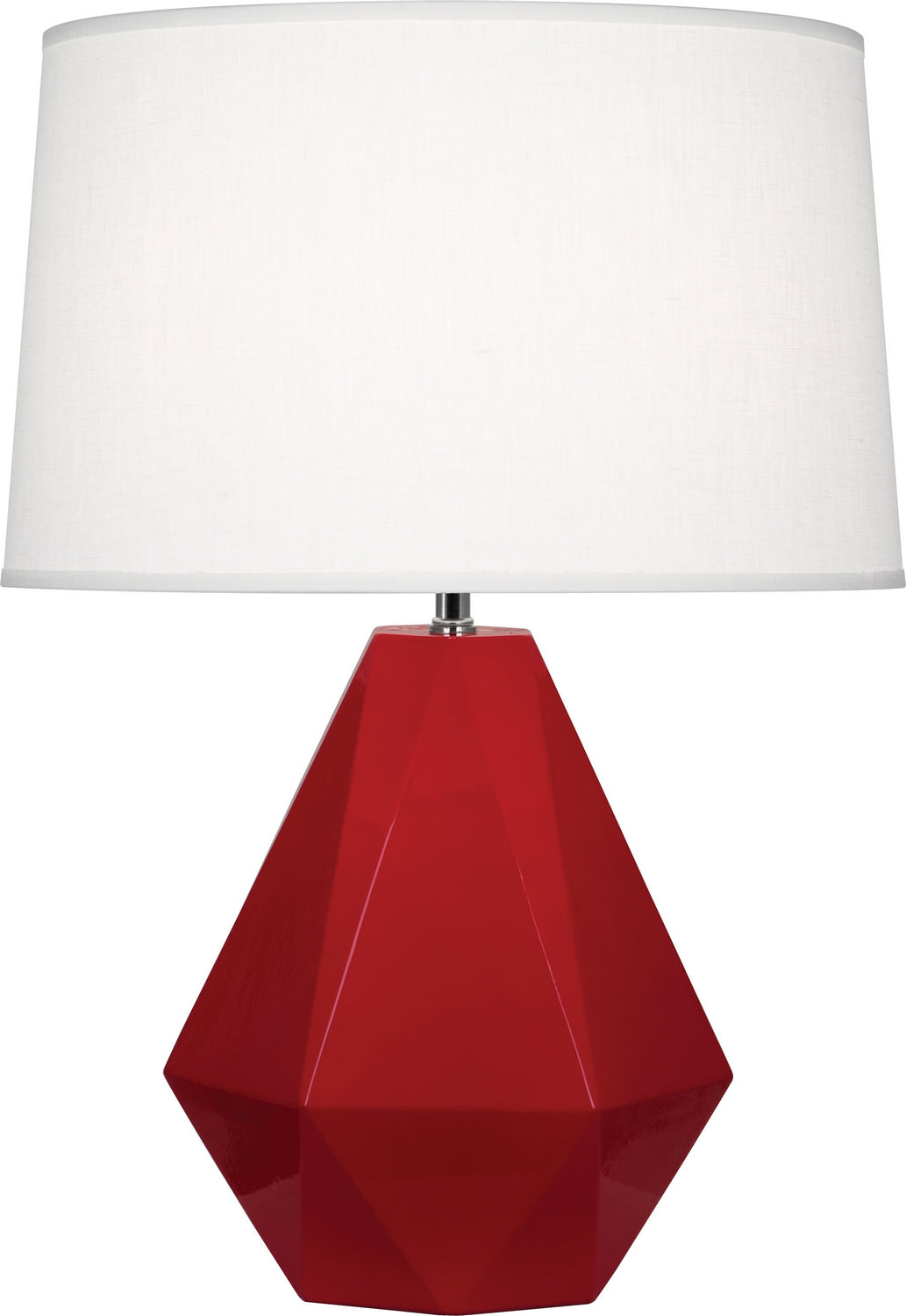 Robert Abbey Lighting RR930 Delta Lamp Ruby Red Glazed