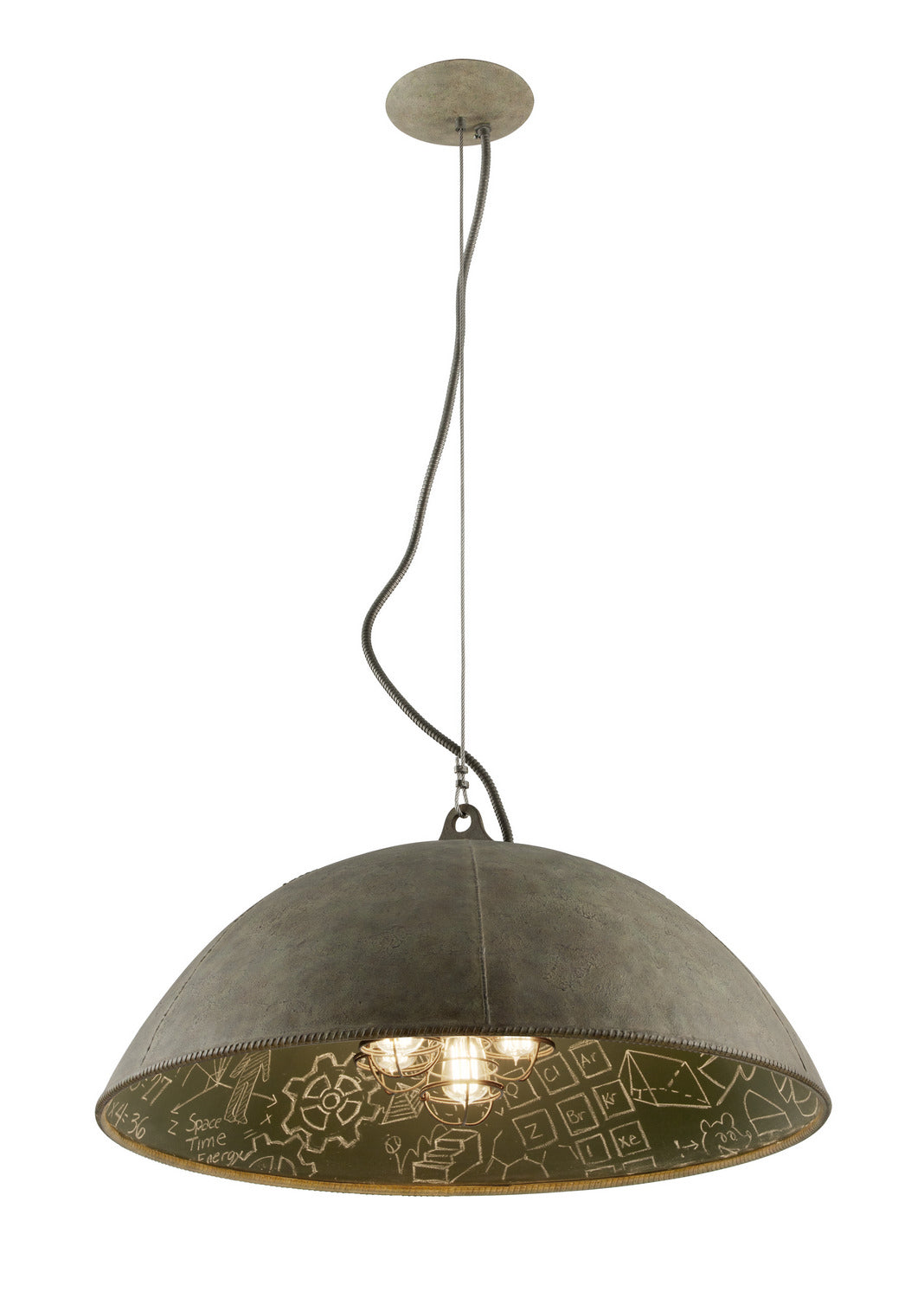 Troy Relativity F3655 Pendant Light - Salvage Zinc With Chalkboard