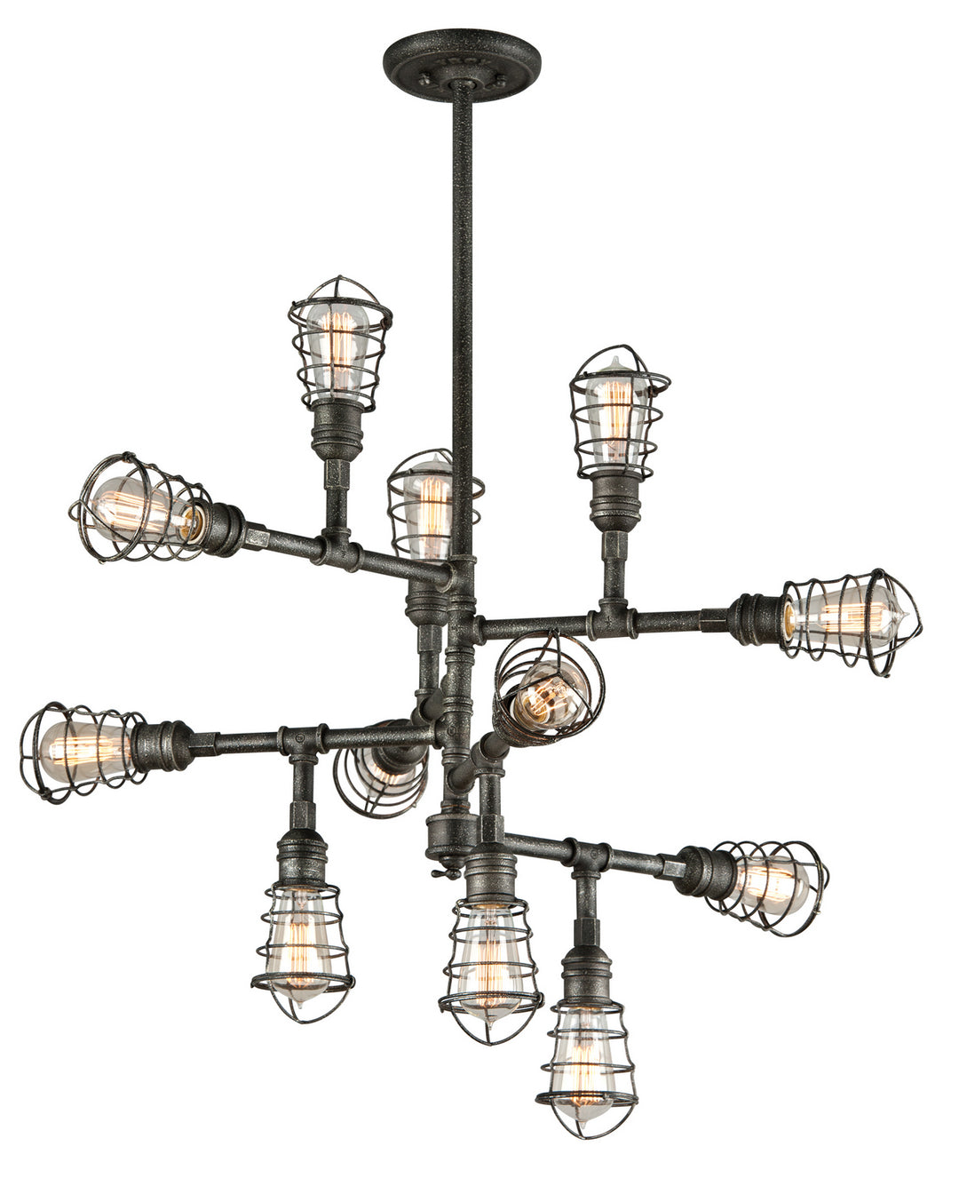 Troy Conduit F3817 Chandelier Light - Old Silver