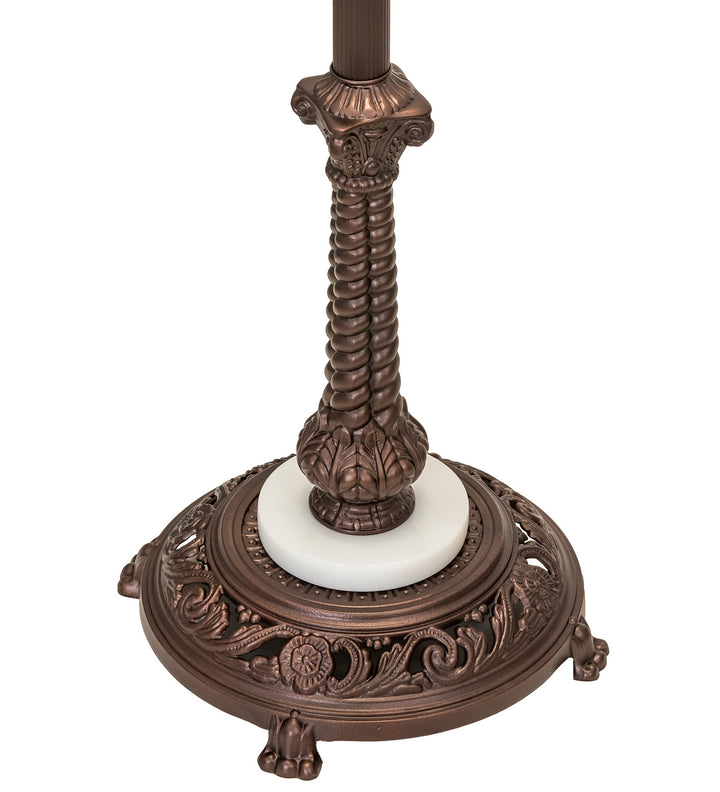 Meyda Tiffany Lighting 10142 Floor Lamp Three Light Floor Base Utility Light Bronze / Dark