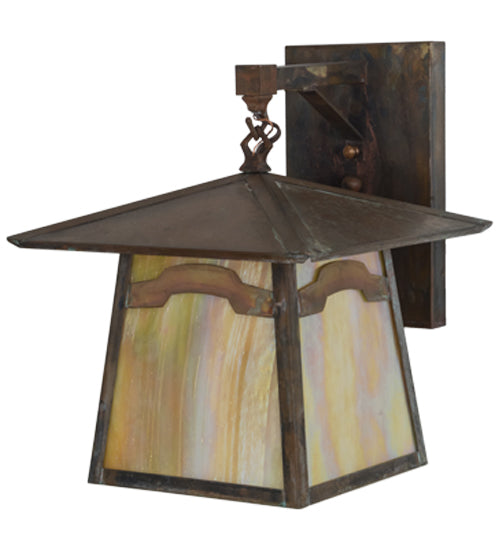 Meyda Tiffany Lighting 54632 Stillwater One Light Wall Sconce Outdoor Copper/Antique/Verde