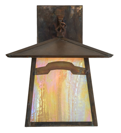 Meyda Tiffany Lighting 54632 Stillwater One Light Wall Sconce Outdoor Copper/Antique/Verde