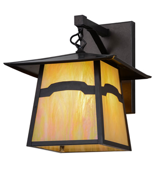 Meyda Tiffany Lighting 54633 Stillwater One Light Wall Sconce Outdoor Bronze / Dark