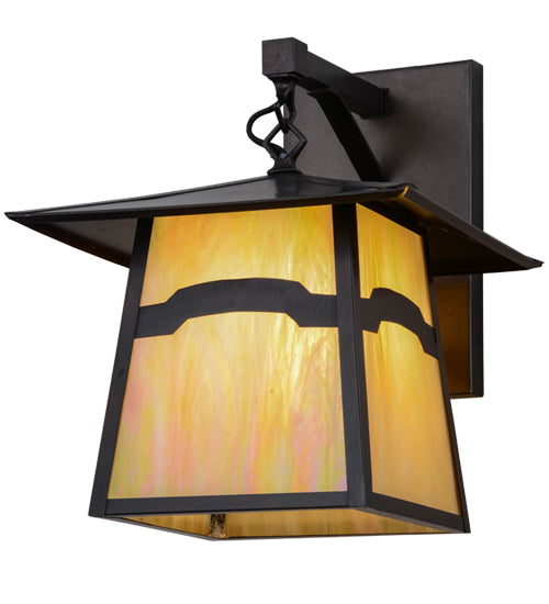 Meyda Tiffany Lighting 54633 Stillwater One Light Wall Sconce Outdoor Bronze / Dark