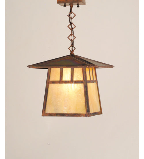 Meyda Tiffany Lighting 54754 Stillwater One Light Pendant Outdoor Copper/Antique/Verde