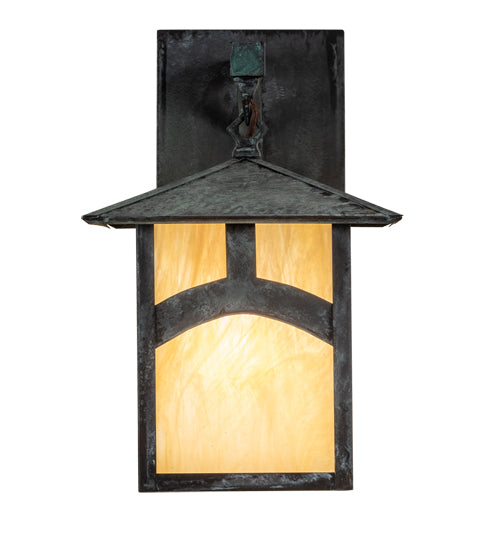 Meyda Tiffany Lighting 54988 Seneca One Light Wall Sconce Outdoor Verde