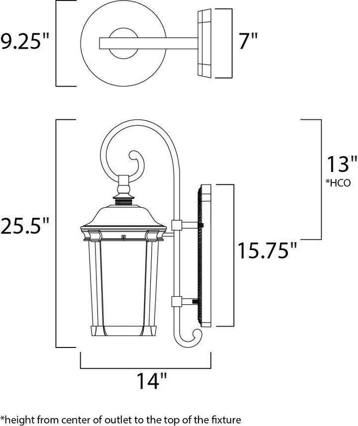Maxim Lighting 55024CDBZ  Dover Led Outdoor Bronze