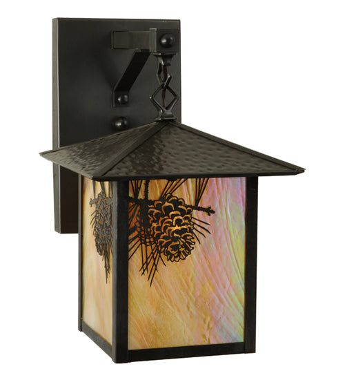 Meyda Tiffany Lighting 55132 Seneca One Light Wall Sconce Outdoor Bronze / Dark