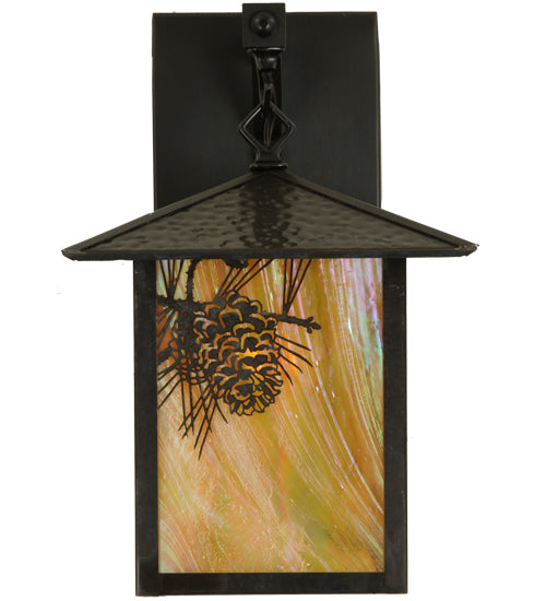 Meyda Tiffany Lighting 55132 Seneca One Light Wall Sconce Outdoor Bronze / Dark