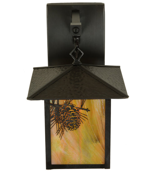 Meyda Tiffany Lighting 55132 Seneca One Light Wall Sconce Outdoor Bronze / Dark