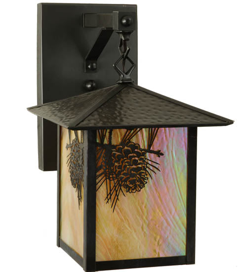 Meyda Tiffany Lighting 55132 Seneca One Light Wall Sconce Outdoor Bronze / Dark