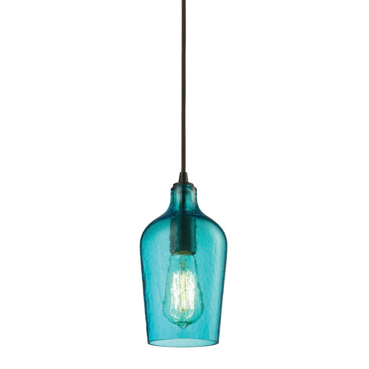 Elk Hammered Glass 10331/1HAQ Pendant Light - Oil Rubbed Bronze