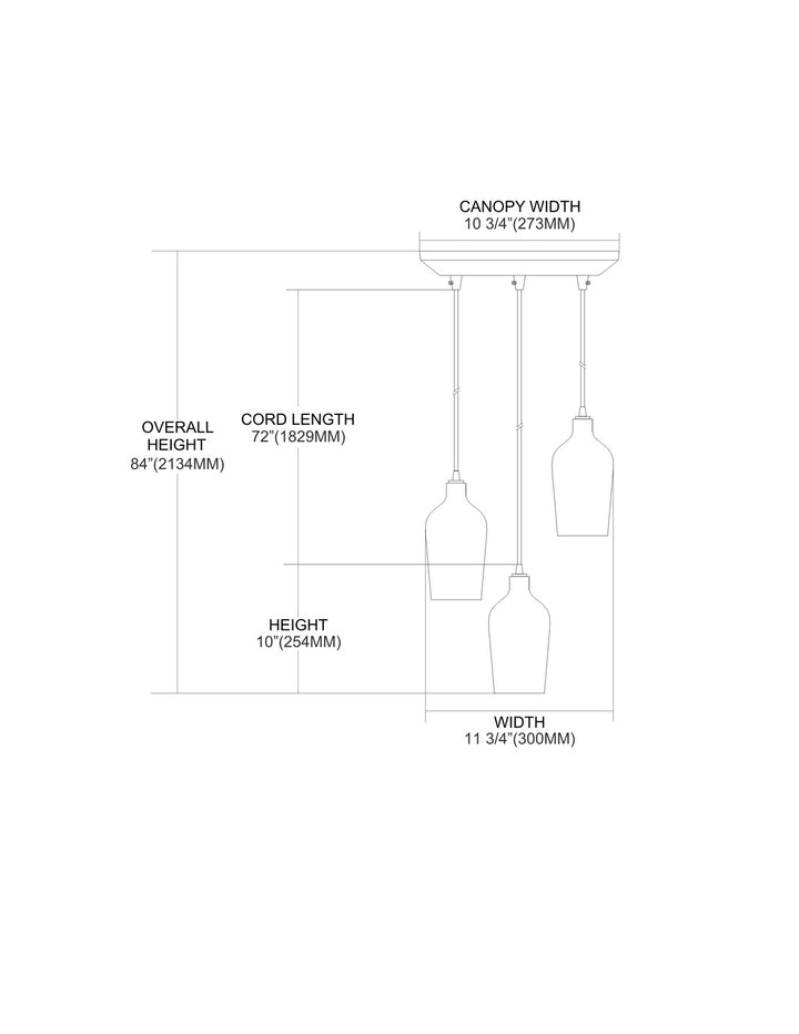 Elk Hammered Glass 10331/3HAQ Pendant Light - Oil Rubbed Bronze