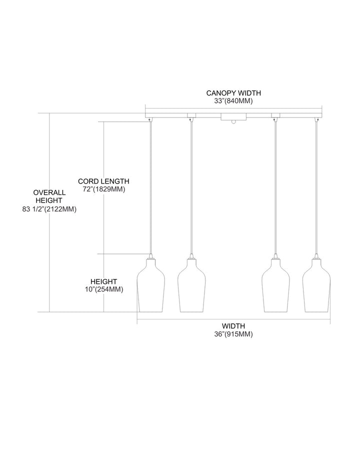 Elk Hammered Glass 10331/6HRD Pendant Light - Oil Rubbed Bronze