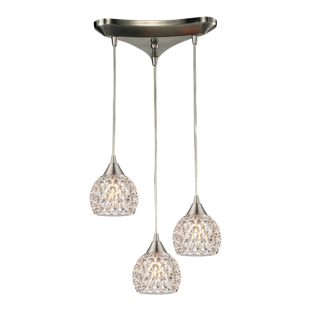 Elk Kersey 10341/3 Pendant Light - Satin Nickel