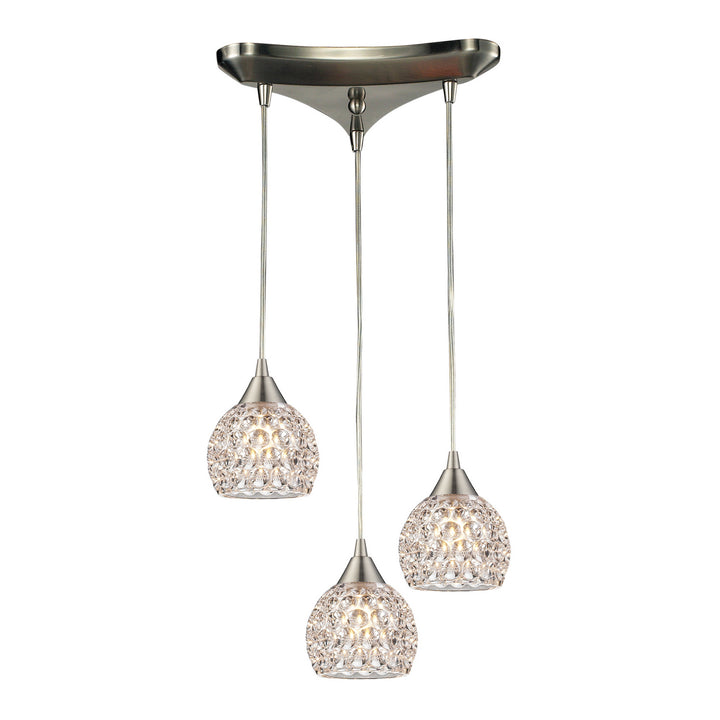 Elk Kersey 10341/3 Pendant Light - Satin Nickel