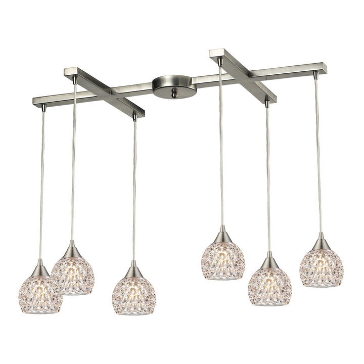 Elk Kersey 10341/6 Pendant Light - Satin Nickel