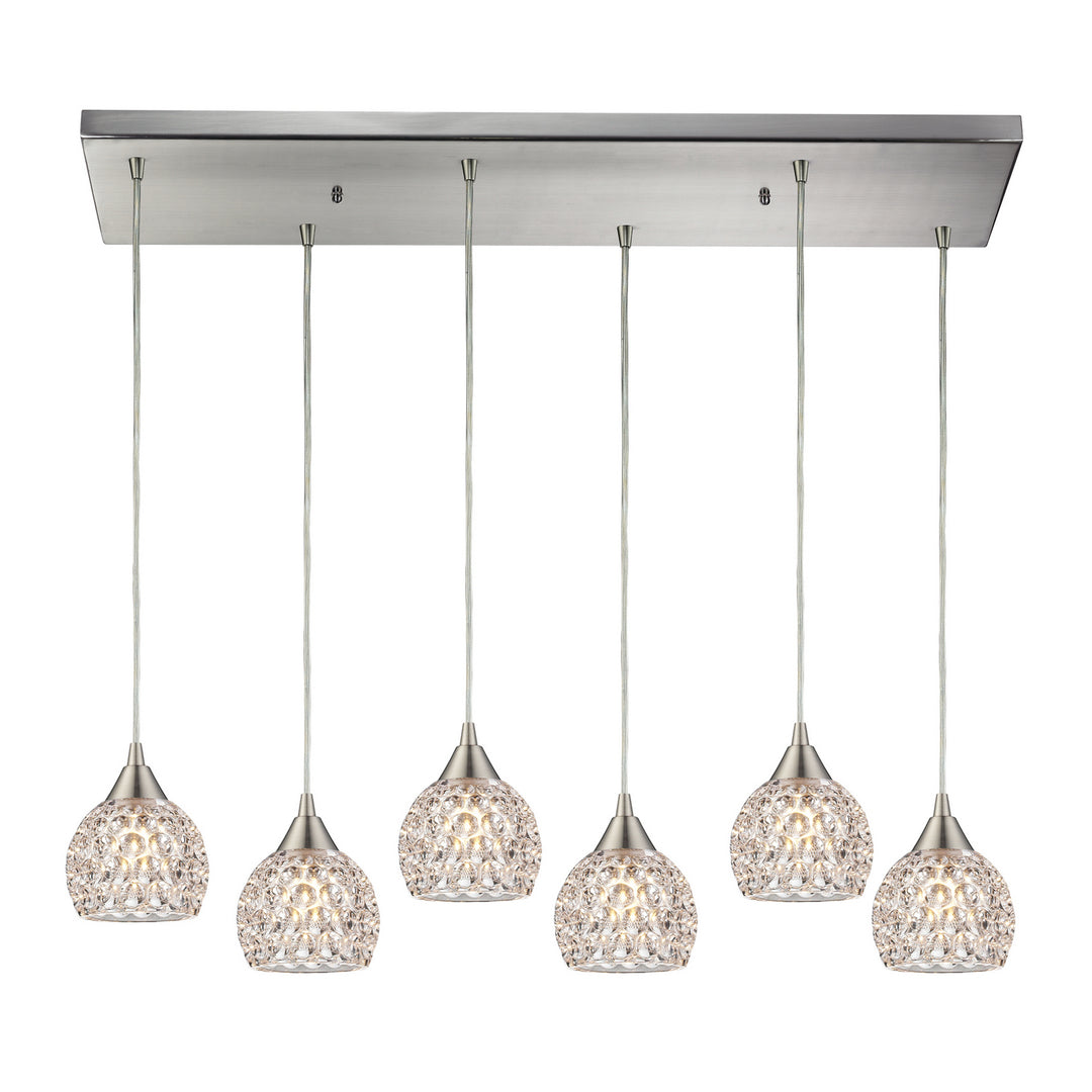 Elk Kersey 10341/6RC Pendant Light - Satin Nickel
