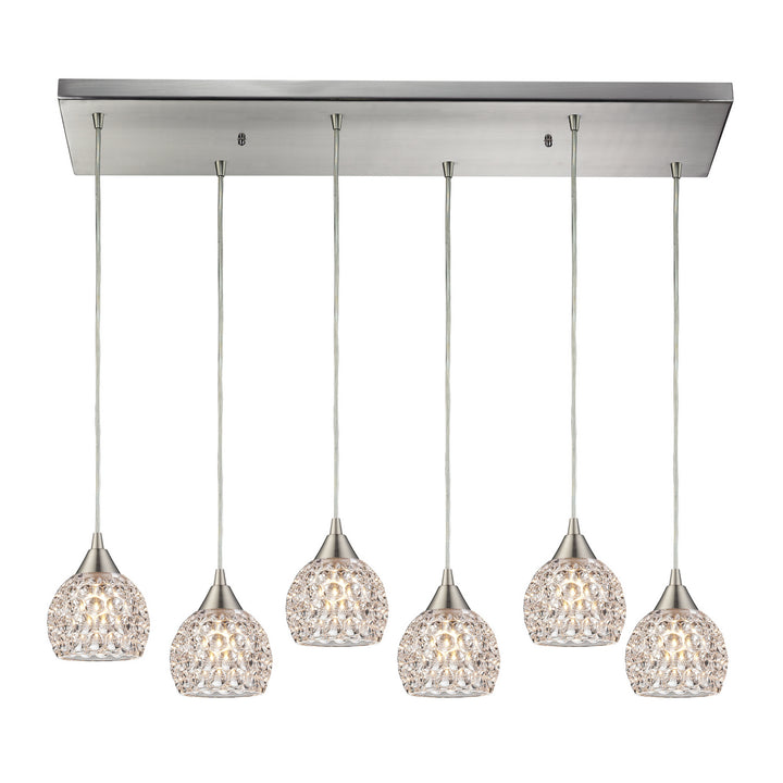 Elk Kersey 10341/6RC Pendant Light - Satin Nickel