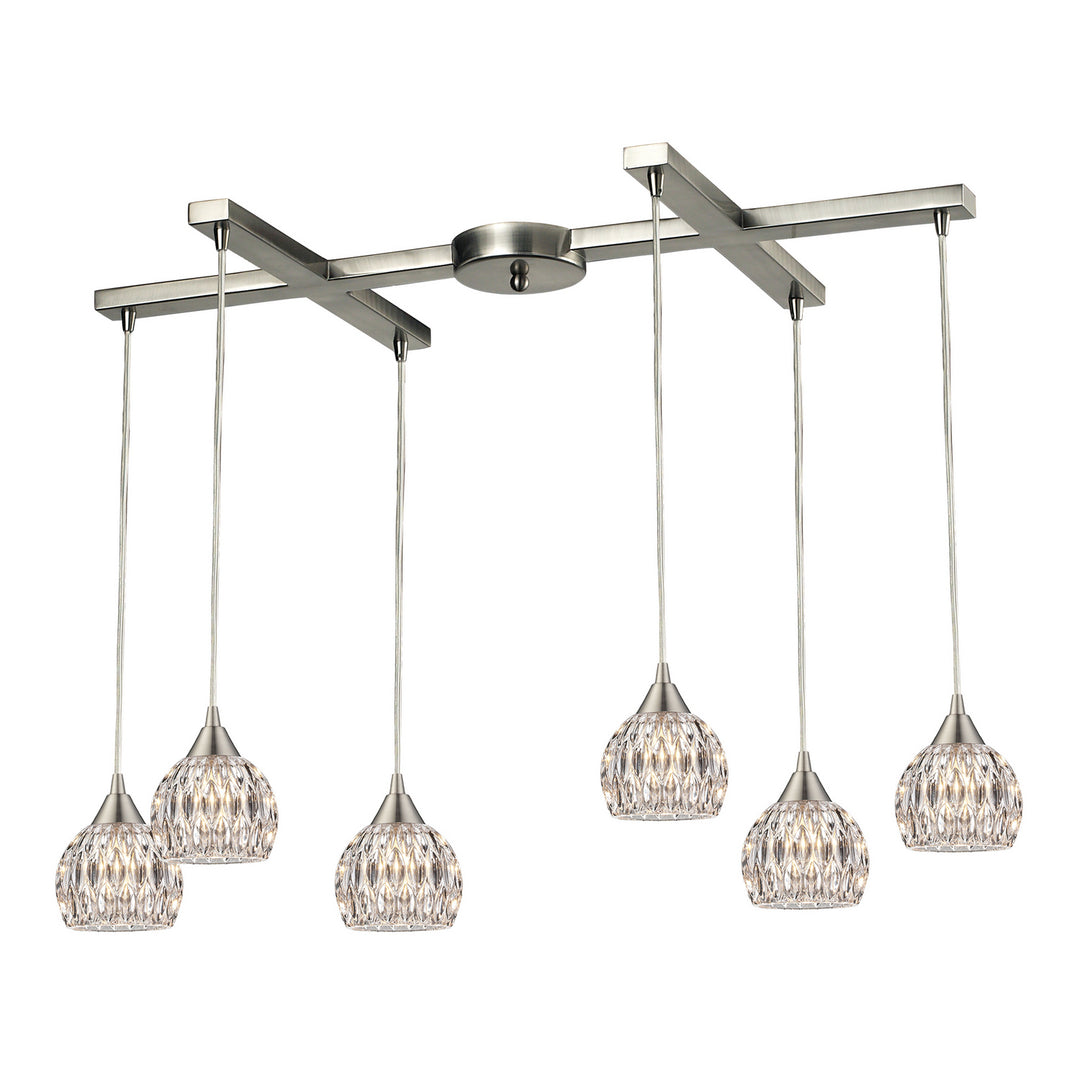 Elk Kersey 10342/6 Pendant Light - Satin Nickel