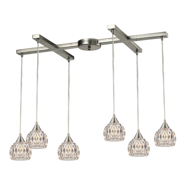 Elk Kersey 10342/6 Pendant Light - Satin Nickel