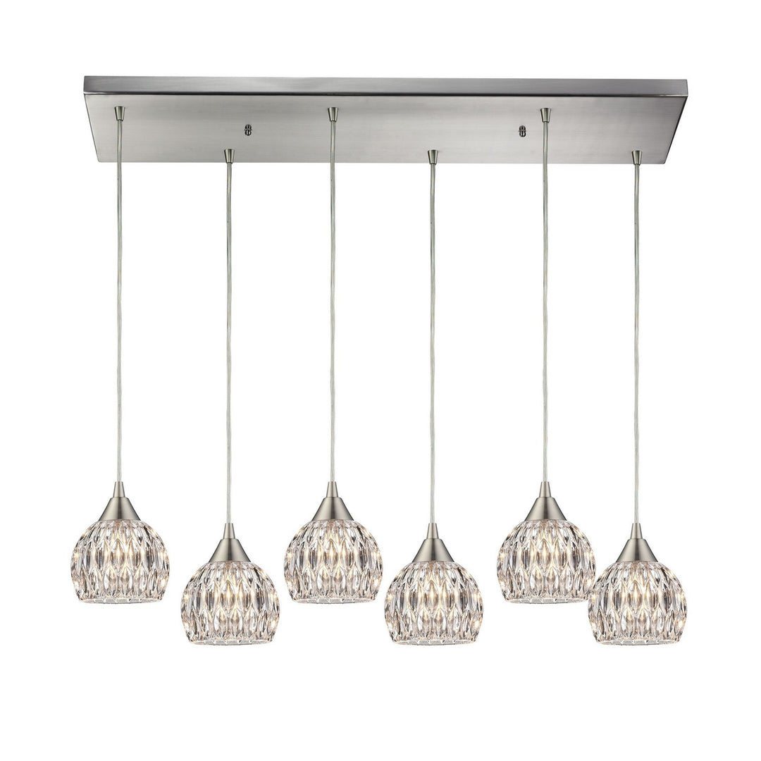 Elk Kersey 10342/6RC Pendant Light - Satin Nickel