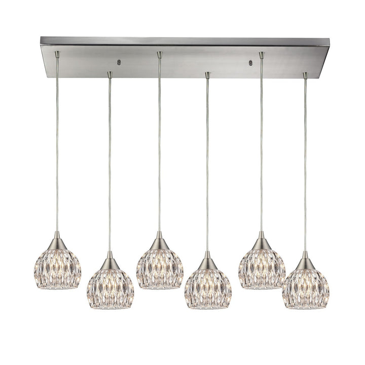 Elk Kersey 10342/6RC Pendant Light - Satin Nickel