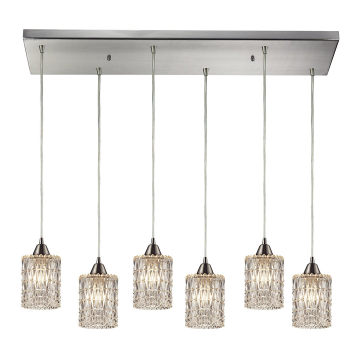 Elk Kersey 10343/6RC Pendant Light - Satin Nickel