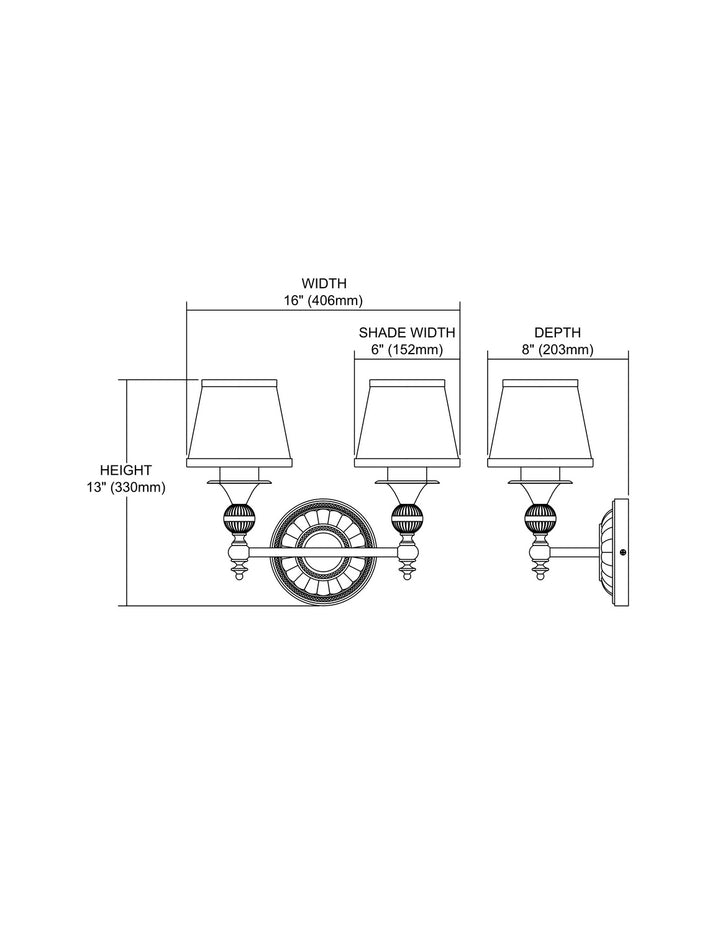 Elk Smithfield 11601/2 Bath Vanity Light 16 in. wide - Brushed Nickel