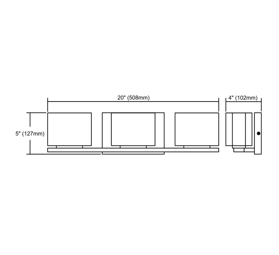 Elk Chiseled Glass 11632/3 Bath Vanity Light 20 in. wide - Brushed Nickel