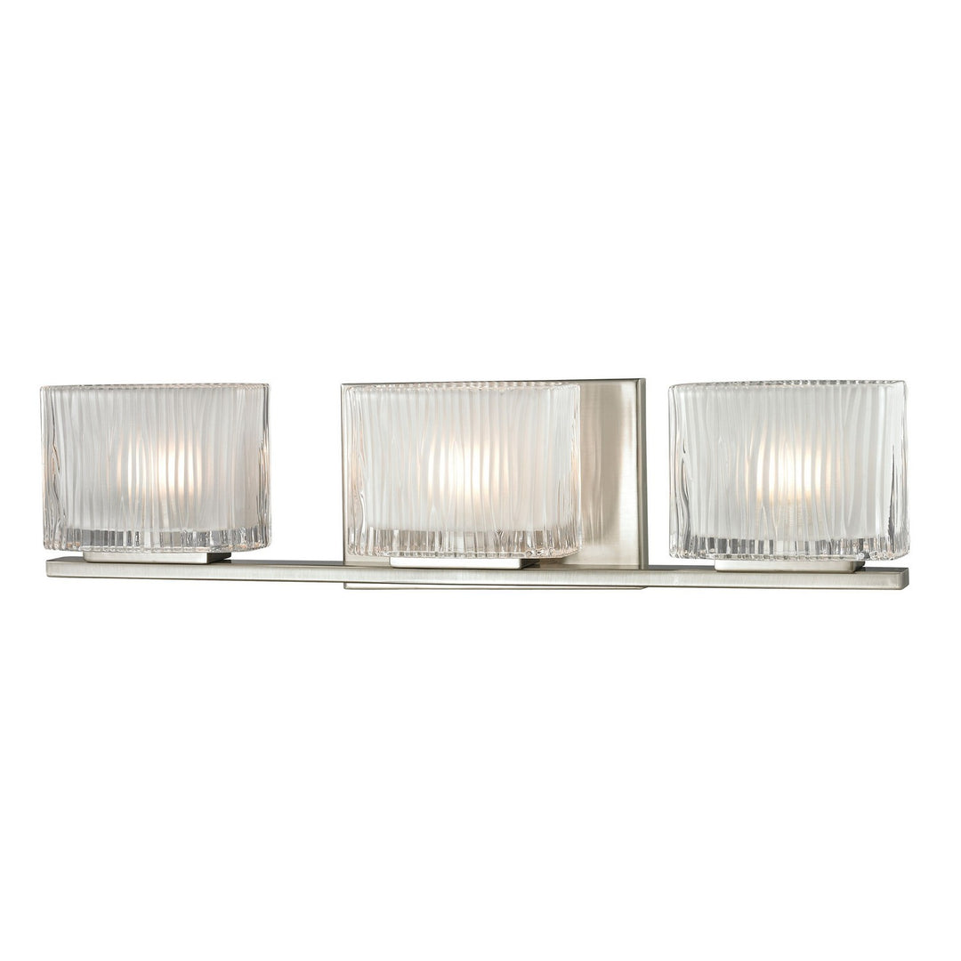 Elk Chiseled Glass 11632/3 Bath Vanity Light 20 in. wide - Brushed Nickel