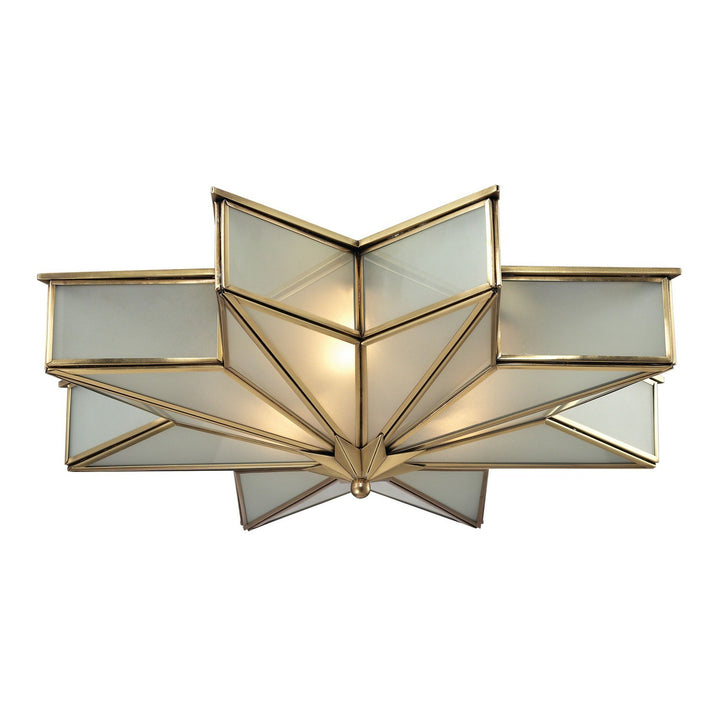 Elk Decostar 22011/3 Ceiling Light - Brushed Brass