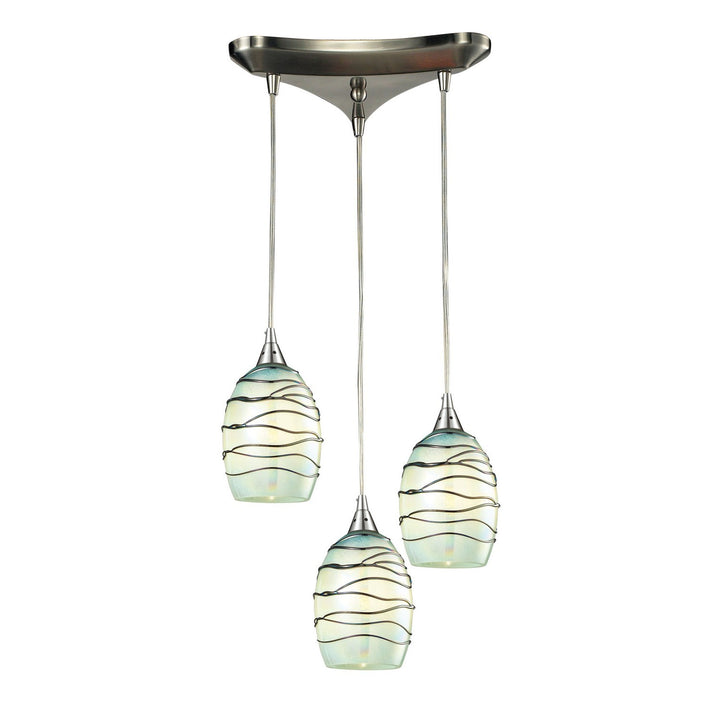 Elk Vines 31348/3MN Pendant Light - Satin Nickel
