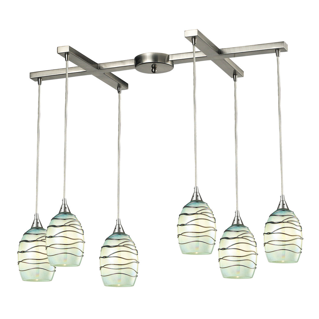 Elk Vines 31348/6MN Pendant Light - Satin Nickel