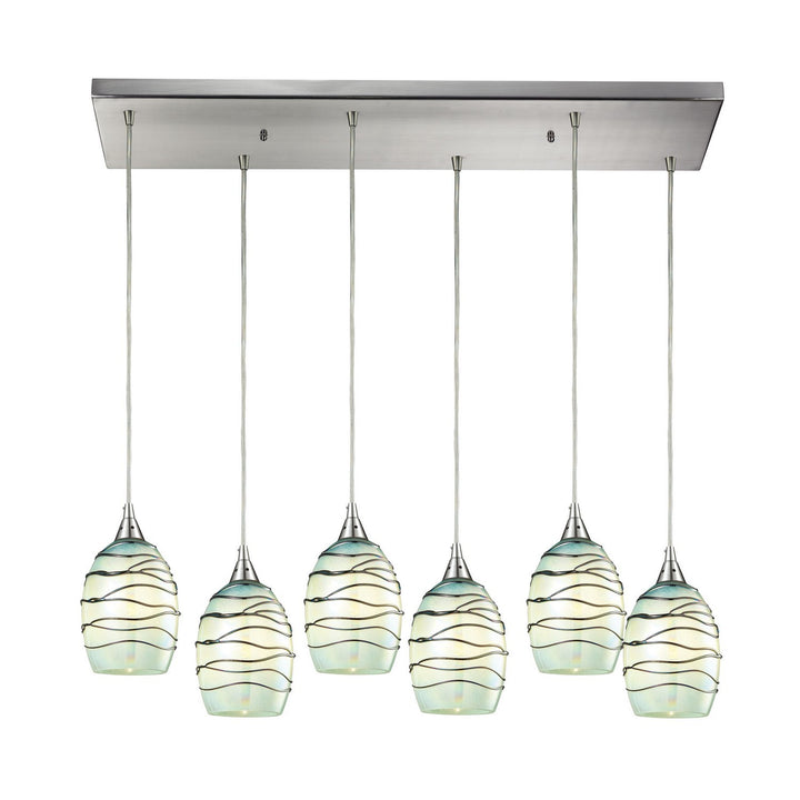 Elk Vines 31348/6RC-MN Pendant Light - Satin Nickel
