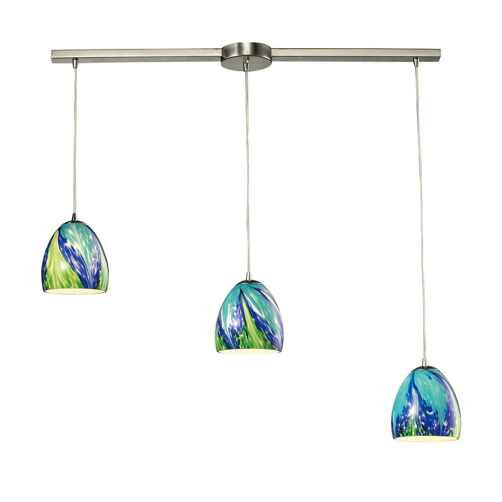 Elk Colorwave 31445/3L-TB Pendant Light - Satin Nickel