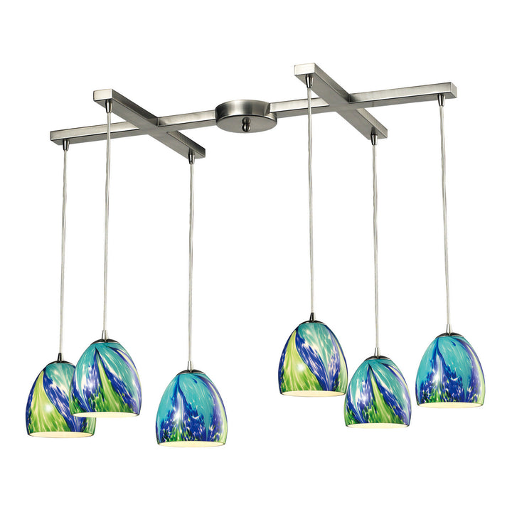 Elk Colorwave 31445/6TB Pendant Light - Satin Nickel