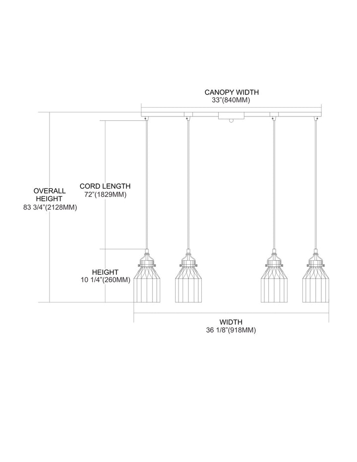 Elk Danica 46009/6 Pendant Light - Oil Rubbed Bronze