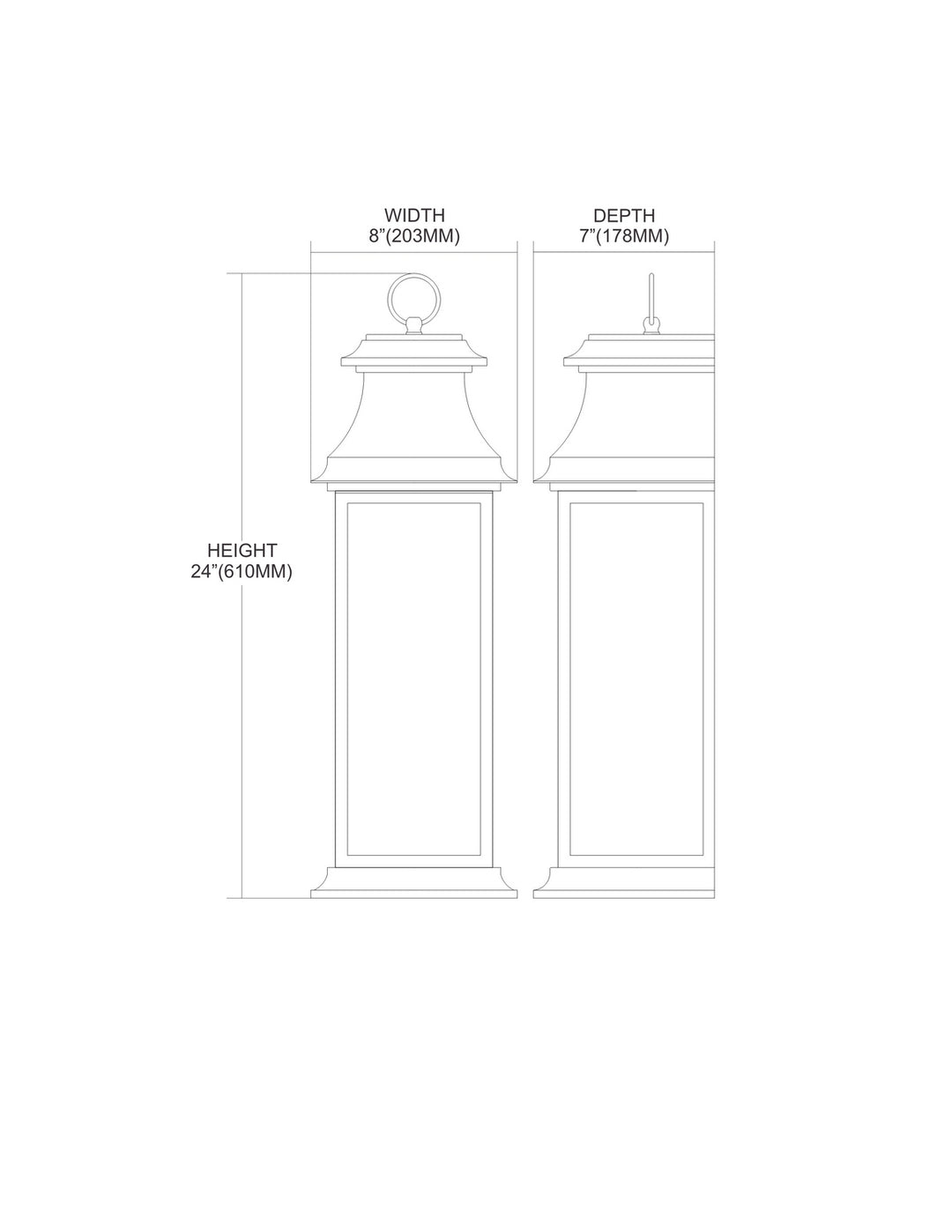 Elk Lighting 47051/3  Forged Provincial Outdoor Charcoal